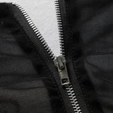 Sexy zwarte bodystocking Plus size maten S - 5XL