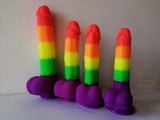 Erodit Regenboog Dildo - Pride LGBTQIA+ kleuren Dildo (4 afmetingen)